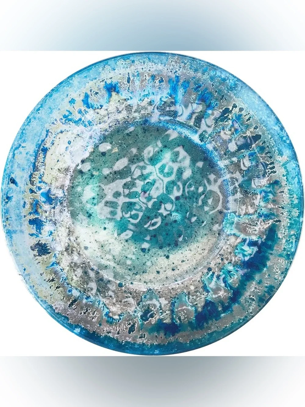 Radiance Teal 2pc Melamine Platter Set –14